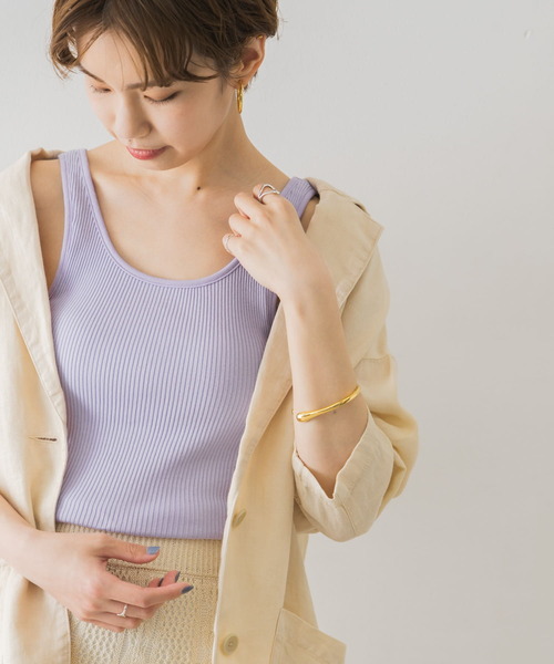 URBAN RESEARCH（アーバンリサーチ）の「ブラトップリブタンクトップ（タンクトップ・レディース・ライトベージュ/ブラック/ラベンダー/オフホワイト・FREE）」の14枚目の写真