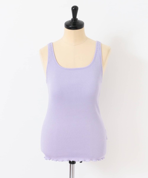URBAN RESEARCH（アーバンリサーチ）の「ブラトップリブタンクトップ（タンクトップ・レディース・ライトベージュ/ブラック/ラベンダー/オフホワイト・FREE）」の6枚目の写真