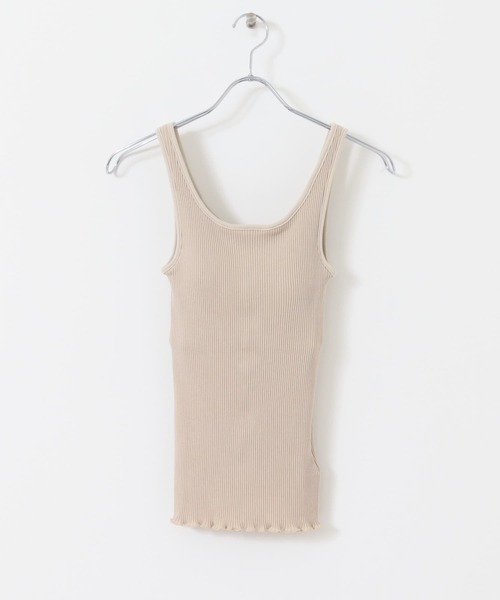URBAN RESEARCH（アーバンリサーチ）の「ブラトップリブタンクトップ（タンクトップ・レディース・ライトベージュ/ブラック/ラベンダー/オフホワイト・FREE）」の9枚目の写真