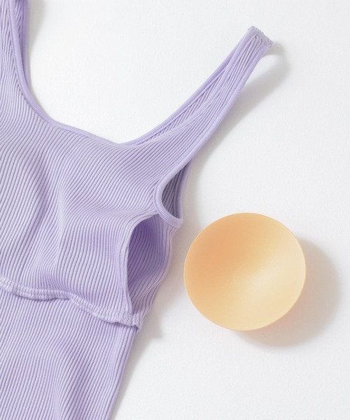 URBAN RESEARCH（アーバンリサーチ）の「ブラトップリブタンクトップ（タンクトップ・レディース・ライトベージュ/ブラック/ラベンダー/オフホワイト・FREE）」の7枚目の写真