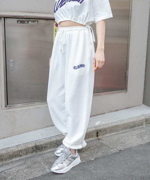 RASVOA（ラスボア）の「ＢＬＯＥＭＥＮスウェットパンツ（スウェットパンツ・レディース・ブラック/オフホワイト・FREE）」の2枚目の写真