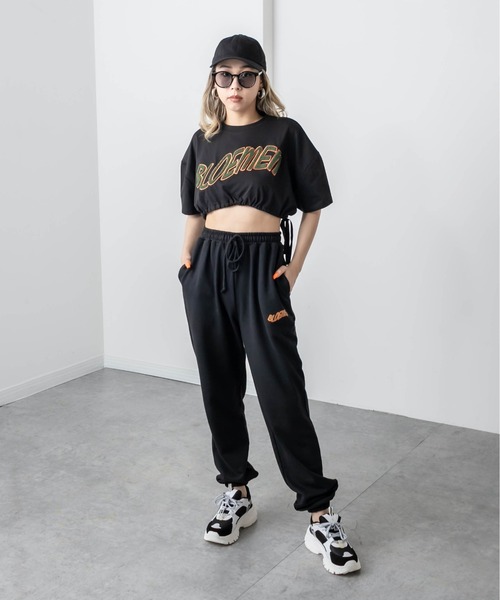 RASVOA（ラスボア）の「ＢＬＯＥＭＥＮスウェットパンツ（スウェットパンツ・レディース・ブラック/オフホワイト・FREE）」の3枚目の写真