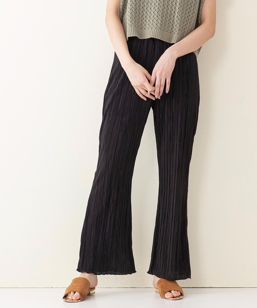 INNOCENT BLUE（イノセントブルー）の「【innocent blue/イノセントブルー】サテンミニプリーツフレアパンツ（その他パンツ・レディース・ライトグレー/ブラック/パープル/ブルー/ライトブラウン/モスグリーン・MEDIUM）」の2枚目の写真