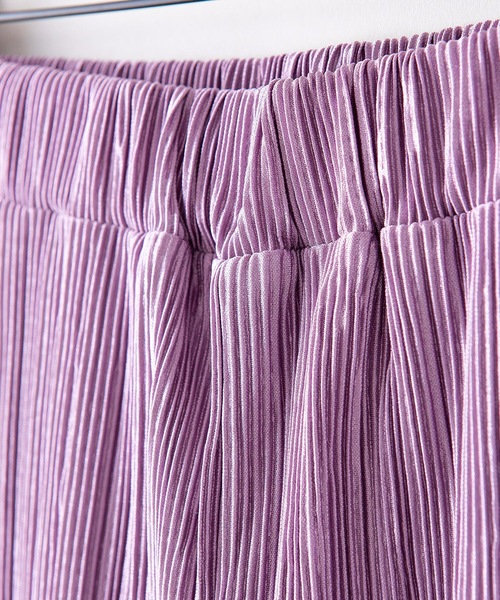 INNOCENT BLUE（イノセントブルー）の「【innocent blue/イノセントブルー】サテンミニプリーツフレアパンツ（その他パンツ・レディース・ライトグレー/ブラック/パープル/ブルー/ライトブラウン/モスグリーン・MEDIUM）」の20枚目の写真