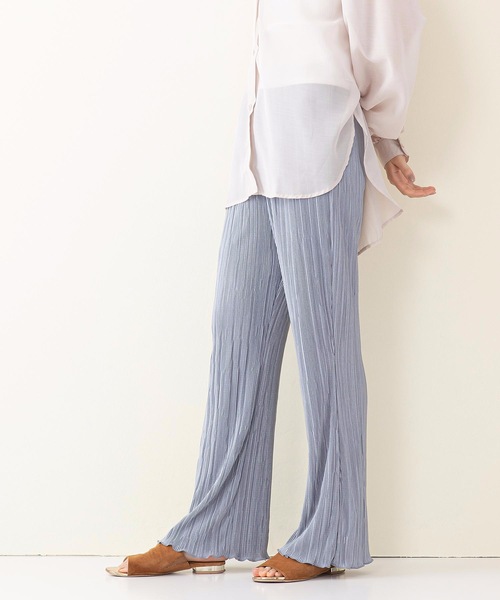 INNOCENT BLUE（イノセントブルー）の「【innocent blue/イノセントブルー】サテンミニプリーツフレアパンツ（その他パンツ・レディース・ライトグレー/ブラック/パープル/ブルー/ライトブラウン/モスグリーン・MEDIUM）」の13枚目の写真