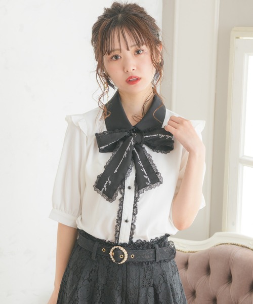 ROJITA（ロジータ）の「ロゴリボンブラウス（シャツ/ブラウス・レディース・ホワイト/ブラック/ベージュ・FREE）」の8枚目の写真