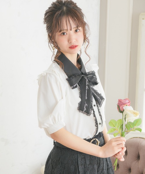 ROJITA（ロジータ）の「ロゴリボンブラウス（シャツ/ブラウス・レディース・ホワイト/ブラック/ベージュ・FREE）」の12枚目の写真