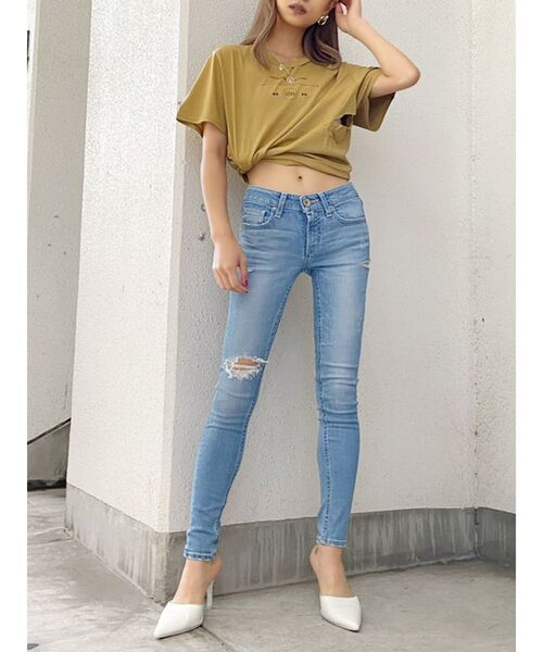 GYDA（ジェイダ）の「THROWBACK CHOOSE CUT Tシャツ（Tシャツ/カットソー・レディース・ブラック/ベージュ/オフホワイト/マスタード・FREE）」の11枚目の写真