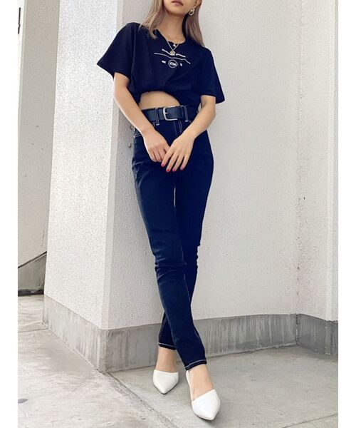 GYDA（ジェイダ）の「THROWBACK CHOOSE CUT Tシャツ（Tシャツ/カットソー・レディース・ブラック/ベージュ/オフホワイト/マスタード・FREE）」の19枚目の写真