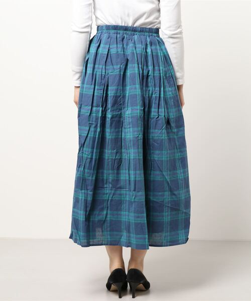 Samansa Mos2（サマンサ モスモス）の「チェックタックスカート（スカート・レディース・ネイビー/イエロー/グレー・ﾌﾘ-）」の4枚目の写真