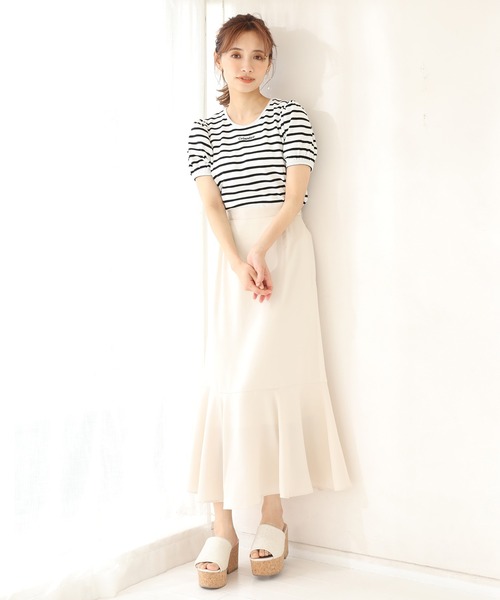 one after another NICE CLAUP（ワンアフターアナザーナイスクラップ）の「マーメイド切替アソートスカート（スカート・レディース・イエロー/アイボリー/その他1/その他2/ホワイト系その他/ブラック系その他/グリーン系その他/その他5・FREE）」の14枚目の写真