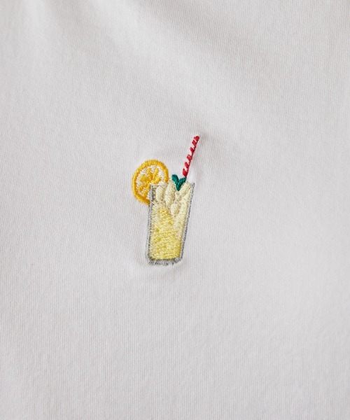 BEARDSLEY（ビアズリー）の「ソーダ刺繍T（Tシャツ/カットソー・レディース・ホワイト/グレー・FREE）」の10枚目の写真