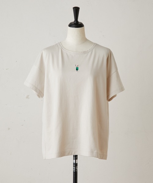 BEARDSLEY（ビアズリー）の「ソーダ刺繍T（Tシャツ/カットソー・レディース・ホワイト/グレー・FREE）」の15枚目の写真