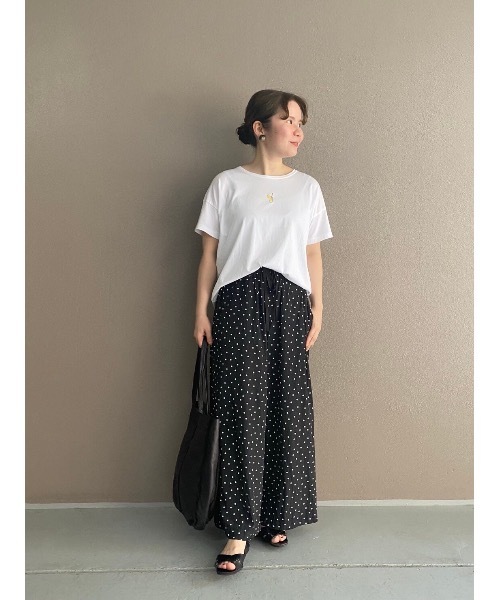 BEARDSLEY（ビアズリー）の「ソーダ刺繍T（Tシャツ/カットソー・レディース・ホワイト/グレー・FREE）」の22枚目の写真