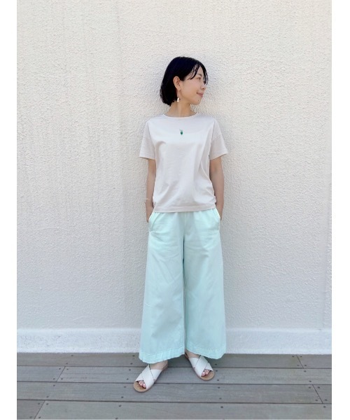 BEARDSLEY（ビアズリー）の「ソーダ刺繍T（Tシャツ/カットソー・レディース・ホワイト/グレー・FREE）」の18枚目の写真