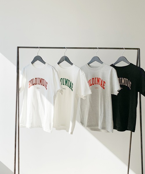 LIAN(リアン)の「カレッジロゴTシャツ(Tシャツ/カットソー・レディース・レッド/オレンジ/グリーン/スミクロ/ブルー/ロイヤルブルー/ネイビー/ピンク/ライトグリーン/ライトベージュ/ライトオレンジ系・FREE)」の16枚目の写真