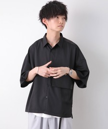 【こめxJUNRed】 ガンフラップハーフスリーブシャツ