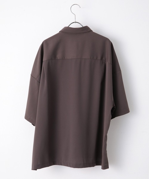 JUNRED（ジュンレッド）の「【こめxJUNRed】 ガンフラップハーフスリーブシャツ（シャツ/ブラウス・メンズ・ブラウン/ブラック/グレイッシュベージュ・M/S/L）」の19枚目の写真