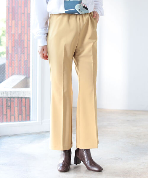 B:MING by BEAMS(ビーミングバイビームス)の「B:MING by BEAMS / センタープレス フレア パンツ 21AW(その他パンツ・レディース・ブラウン/グリーン系/マスタード・SMALL/MEDIUM)」の3枚目の写真
