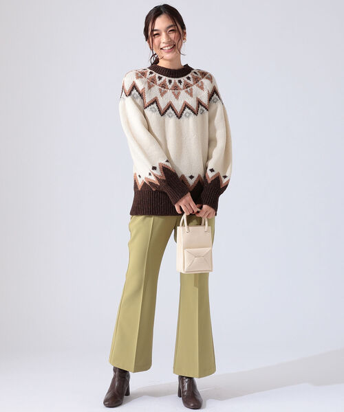 B:MING by BEAMS(ビーミングバイビームス)の「B:MING by BEAMS / センタープレス フレア パンツ 21AW(その他パンツ・レディース・ブラウン/グリーン系/マスタード・SMALL/MEDIUM)」の18枚目の写真