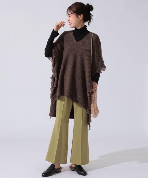 B:MING by BEAMS(ビーミングバイビームス)の「B:MING by BEAMS / センタープレス フレア パンツ 21AW(その他パンツ・レディース・ブラウン/グリーン系/マスタード・SMALL/MEDIUM)」の11枚目の写真