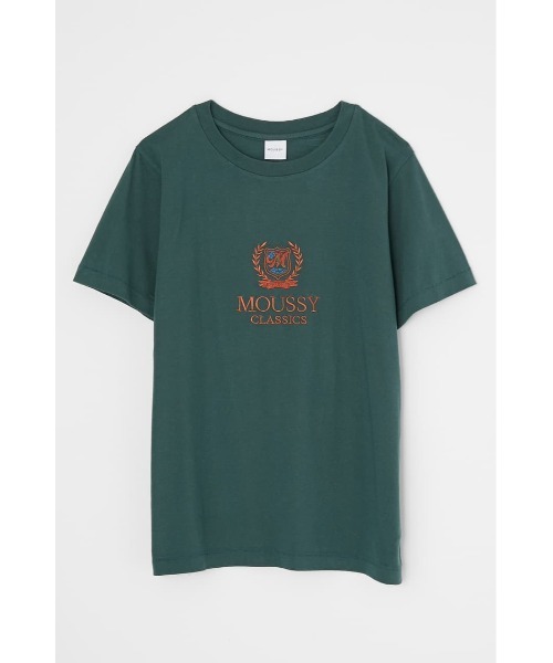 MOUSSY（マウジー）の「MOUSSY EMBLEM Tシャツ（Tシャツ/カットソー・レディース・ライトブルー/グリーン/ブラック/アイボリー・FREE）」の8枚目の写真