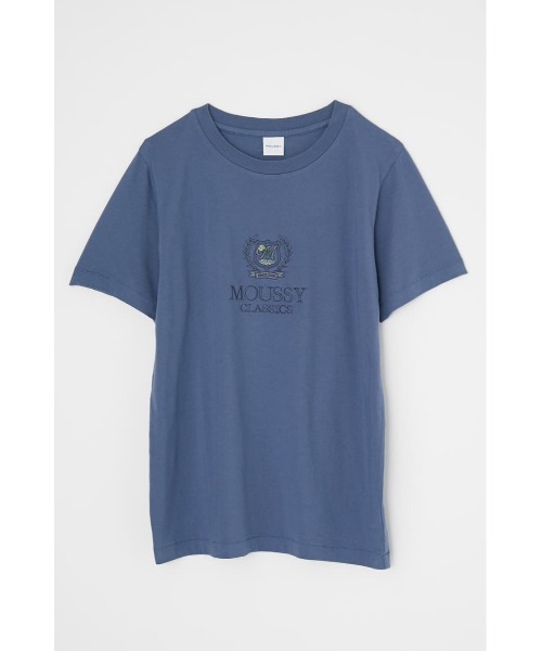 MOUSSY（マウジー）の「MOUSSY EMBLEM Tシャツ（Tシャツ/カットソー・レディース・ライトブルー/グリーン/ブラック/アイボリー・FREE）」の10枚目の写真