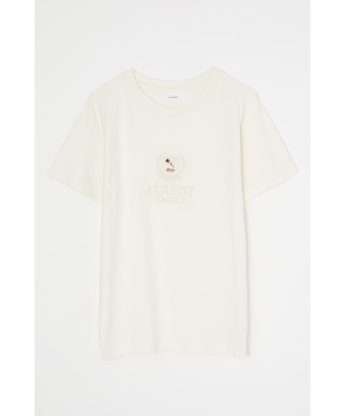 MOUSSY（マウジー）の「MOUSSY EMBLEM Tシャツ（Tシャツ/カットソー・レディース・ライトブルー/グリーン/ブラック/アイボリー・FREE）」の13枚目の写真