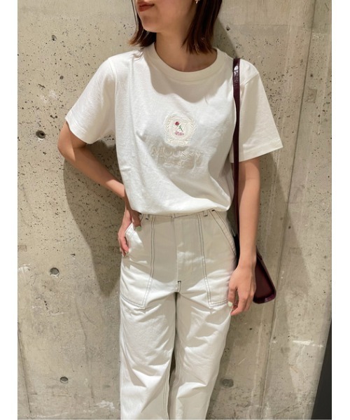 MOUSSY（マウジー）の「MOUSSY EMBLEM Tシャツ（Tシャツ/カットソー・レディース・ライトブルー/グリーン/ブラック/アイボリー・FREE）」の19枚目の写真