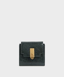 CHARLES & KEITH | メタリックプッシュロック ショートウォレット / Metallic Push-Lock Short Wallet(財布)