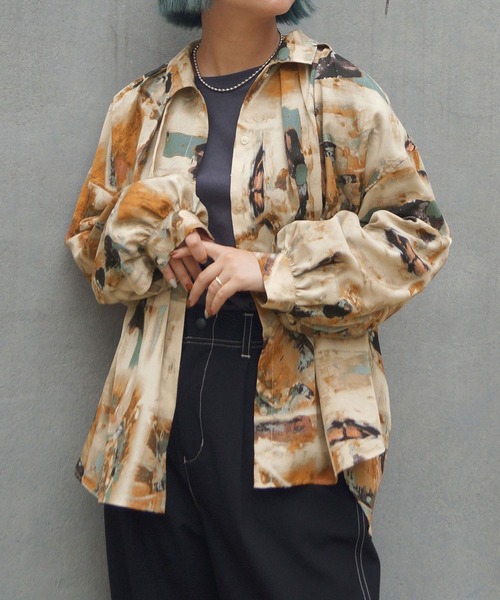 179/WG(イチナナキュウダブルジー)の「着脱可能な2WAY衿 : ボウタイブラウス(シャツ/ブラウス・レディース・グレー系その他/ベージュ系その他/ブルー系その他・MEDIUM)」の1枚目の写真