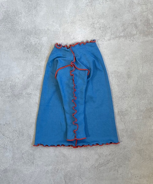 CALMIA（カルミア）の「9分袖メローテレコカットソー（C-6765/80～140cm）（Tシャツ/カットソー・キッズ・ライトブルー/ブラック/ブラウン/オフホワイト・90/100/110/120/80/130/140）」の4枚目の写真