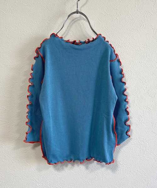 CALMIA（カルミア）の「9分袖メローテレコカットソー（C-6765/80～140cm）（Tシャツ/カットソー・キッズ・ライトブルー/ブラック/ブラウン/オフホワイト・90/100/110/120/80/130/140）」の17枚目の写真