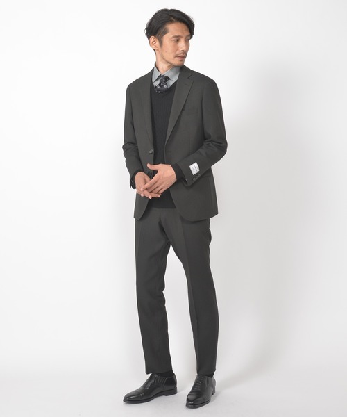 CROWDED CLOSET(クラウデッドクローゼット)の「12G(ゲージ)ジャガードVネックニット(ニット/セーター・メンズ・ブラック/ベージュ/グレー/ブルー・02/03/04)」の14枚目の写真