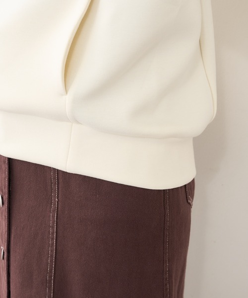 natural couture（ナチュラルクチュール）の「ふわもちラテパーカー（パーカー・レディース・アイボリー/ブラック/グレイッシュベージュ/ピンクベージュ・FREE）」の10枚目の写真