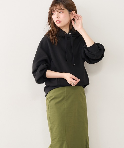 natural couture（ナチュラルクチュール）の「ふわもちラテパーカー（パーカー・レディース・アイボリー/ブラック/グレイッシュベージュ/ピンクベージュ・FREE）」の8枚目の写真