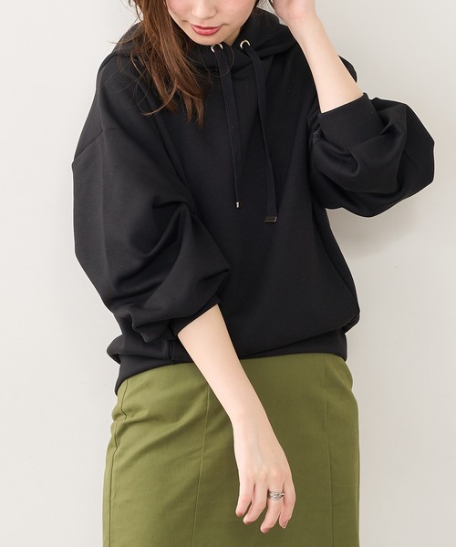 natural couture（ナチュラルクチュール）の「ふわもちラテパーカー（パーカー・レディース・アイボリー/ブラック/グレイッシュベージュ/ピンクベージュ・FREE）」の21枚目の写真