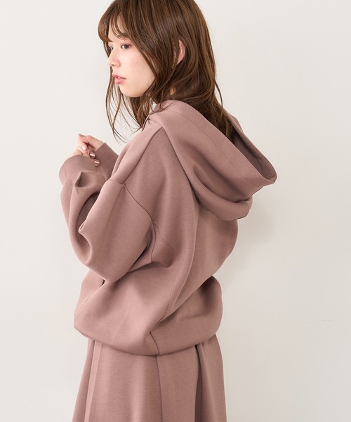 natural couture（ナチュラルクチュール）の「ふわもちラテパーカー（パーカー・レディース・アイボリー/ブラック/グレイッシュベージュ/ピンクベージュ・FREE）」の22枚目の写真