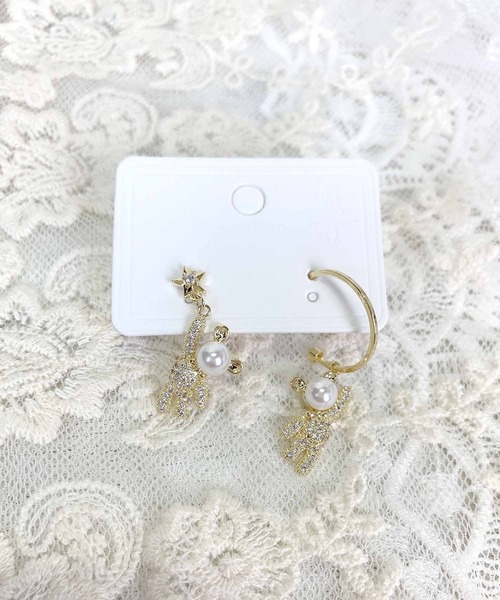 paravion(パラビオン)の「K/ぶら下がりクマさんピアス(ピアス(片耳用)・レディース・ゴールド・ONESIZE)」の4枚目の写真