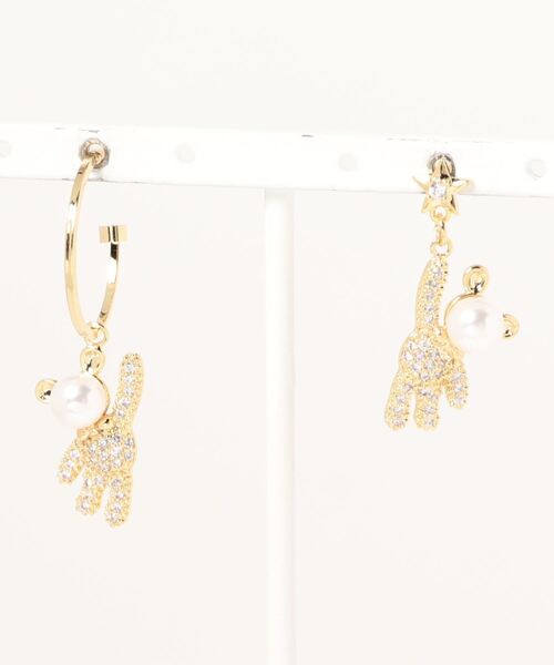 paravion(パラビオン)の「K/ぶら下がりクマさんピアス(ピアス(片耳用)・レディース・ゴールド・ONESIZE)」の3枚目の写真