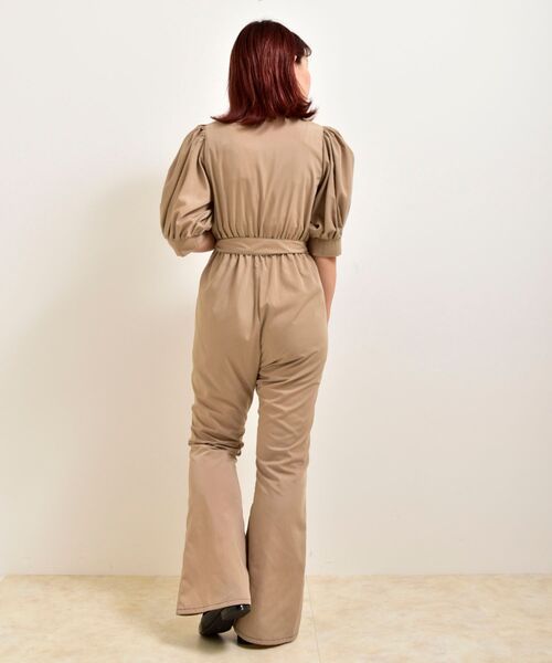 MAJESTIC LEGON（マジェスティックレゴン）の「Ladyカシュクールオーバーオール（サロペット/オーバーオール・レディース・ブラック系その他/ベージュ・MEDIUM/SMALL）」の5枚目の写真