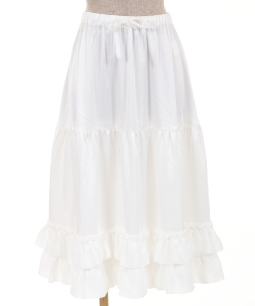 axes femme（アクシーズファム）の「ミディフリルペチスカート（スカート・レディース・ブラック/ホワイト/キナリ/ワイン/ラベンダー/ピンク・MEDIUM）」の9枚目の写真