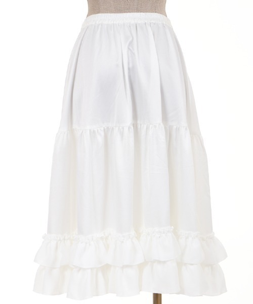 axes femme（アクシーズファム）の「ミディフリルペチスカート（スカート・レディース・ブラック/ホワイト/キナリ/ワイン/ラベンダー/ピンク・MEDIUM）」の11枚目の写真