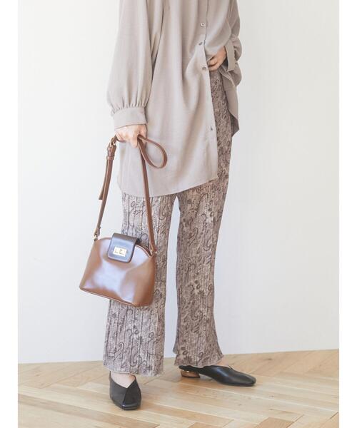 Green Parks(グリーンパークス)の「・novem 9 ペイズリーptプリーツパンツ*(その他パンツ・レディース・チャコールグレー/ブラウン/グレー・FREE)」の21枚目の写真