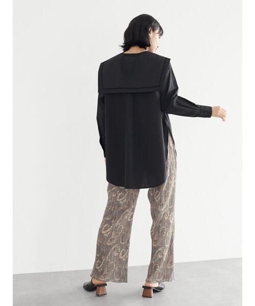 Green Parks(グリーンパークス)の「・novem 9 ペイズリーptプリーツパンツ*(その他パンツ・レディース・チャコールグレー/ブラウン/グレー・FREE)」の6枚目の写真