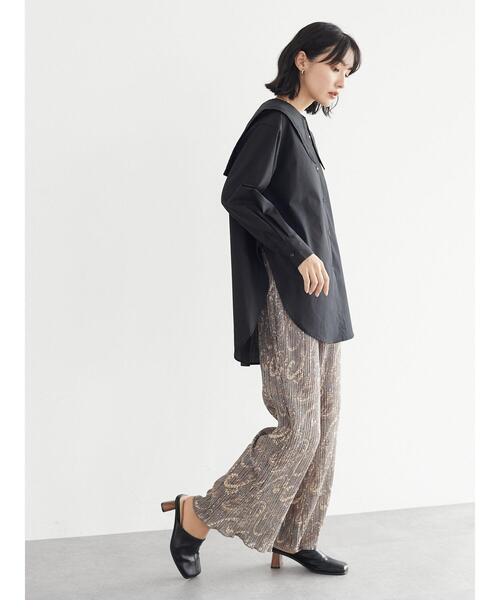 Green Parks(グリーンパークス)の「・novem 9 ペイズリーptプリーツパンツ*(その他パンツ・レディース・チャコールグレー/ブラウン/グレー・FREE)」の7枚目の写真