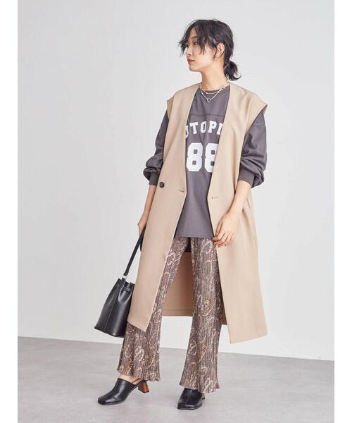 Green Parks(グリーンパークス)の「・novem 9 ペイズリーptプリーツパンツ*(その他パンツ・レディース・チャコールグレー/ブラウン/グレー・FREE)」の9枚目の写真