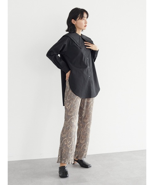 Green Parks(グリーンパークス)の「・novem 9 ペイズリーptプリーツパンツ*(その他パンツ・レディース・チャコールグレー/ブラウン/グレー・FREE)」の13枚目の写真