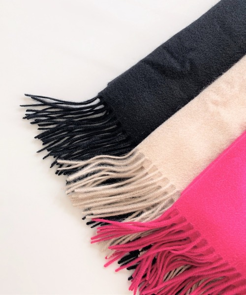 Q（キュー）の「カシミヤストール（ストール/ショール・レディース・ブラック/ベージュ/ピンク/ベージュ系その他/ブルー系その他・ONE SIZE）」の8枚目の写真
