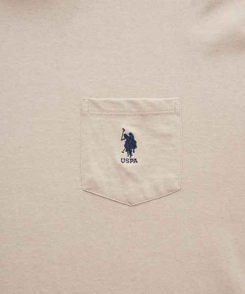 U.S. POLO ASSN.(ユーエスポロアッスン)の「U.S. POLO ASSN. /ユーエスポロアッスン 別注 袖ボリューム 胸刺繍ポケットロングTシャツ(Tシャツ/カットソー・レディース・ホワイト/ブラック/ベージュ/ネイビー/ブラウン/オレンジ/グリーン/ブルーグリーン/ブルー/ケリー/ダークグリーン/パープル/オレンジ系/オートミール/ピンク/ボルドー・S/M/L)」の21枚目の写真